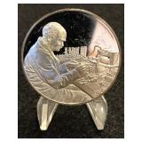 .925 1oz Silver Round Post Masters of America