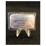 1oz .999 Engelhardt Pure Silver Bar