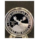 1oz .999 Silver Round Mule Deer World Record