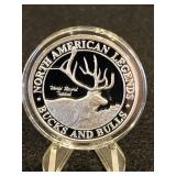 1oz .999 Silver Round "World Record Elk"