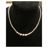 Unmarked Silver Beads 17.5" to 20"