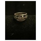 .925 Silver Elephant Ring