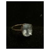 .925 Silver Ring (Aqua Marine Color)   7.5