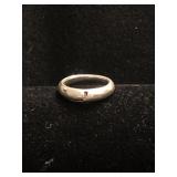 .925 Silver Ring with Sm Diamond - Sz 5