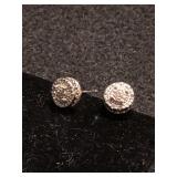 .925 Silver Earrings with Diamonds