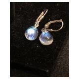 .925 Silver Teardrop Earrings - Very Reflective