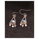 .925 Silver and Turquoise Earrings