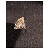 .925 Silver Filigree Ring