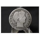 1892-S Barber Silver Half Dollar Semi Key