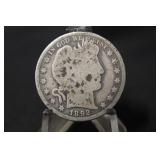 1892 Barber Silver Half Dollar Semi Key