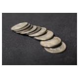 Lot of 10 Pre-64 Silver Dimes