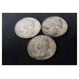 Lot of 3 Washington Silver Quarter
