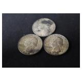 Lot of 3 Washington Silver Quarter