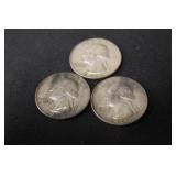 Lot of 3 Washington Silver Quarter