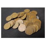 Lot of 50 Unsearched Wheat Cents