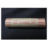 Roll of 50 Wheat Cents