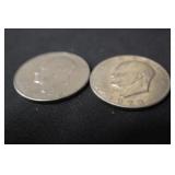 Lot of 2 Eisenhower Dollars