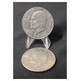 Lot of 2 Eisenhower Dollars