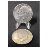 Lot of 2 Eisenhower Dollars