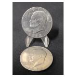 Lot of 2 Eisenhower Dollars