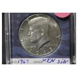 1969 Uncirculated Kennedy Silver Half Dollar