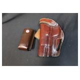 Galco LH Holster with leather DS Mag Pouch