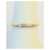 14K Gold and Diamond Ring Size 5