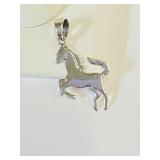 .925 Silver Horse Design Pendant   R
