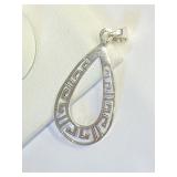 .925 Silver Greek Key Design Pendant   A