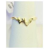 .925 Silver/GP Mountain Ring Sz 8   R