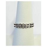 .925 Silver Band Ring Sz 7   A