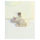 .925 Silver Elephant Design Charm/Pendant   A