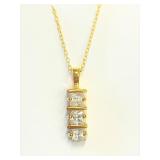 .925 Silver/GF Chain With Beautiful Pendant