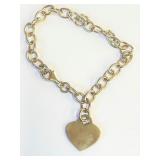 .925 Silver Heart Bracelet - 7"