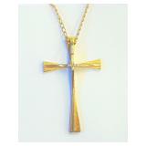 14K/GF Cross and Chain