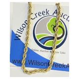 10K Gold 8" Rope Bracelet