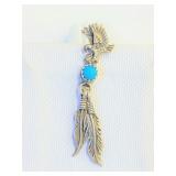 Unmarked Native American/Turquoise Pendant