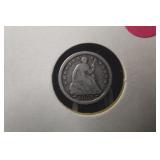 1853 Seated Half Dime with Arrows