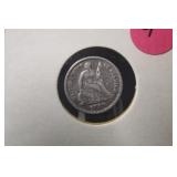 1869 Seated Half Dime with Arrows