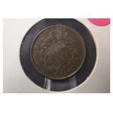 1864 Civil War 2 Cent Piece Coin Excellent