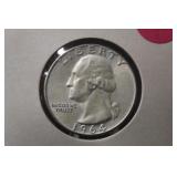 1964-D Uncirculated Washington Silver Quarter