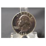 1962 Washington Silver Quarter Proof STUNNING!