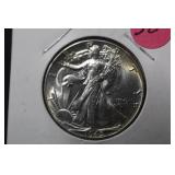 1945 Uncirculated Walking Liberty Silver Half