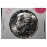 1968-D Uncirculated Kennedy Silver Half Dollar