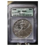 1996 MS69 1oz .999 Silver Eagle Key Date