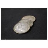 Lot of 3 Kennedy Silver Half Dollars