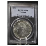 1921-P MS64 Morgan Silver Dollar