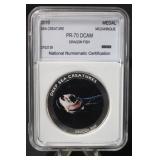 2010 PR-70 .500 Silver Mozambique Dragon Fish Coin