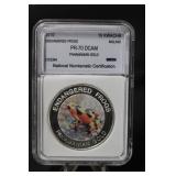 2010 PR-70 .500 Silver Mozambique Frog Coin