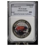 2010 PR-70 .500 Silver Mozambique Frog Coin